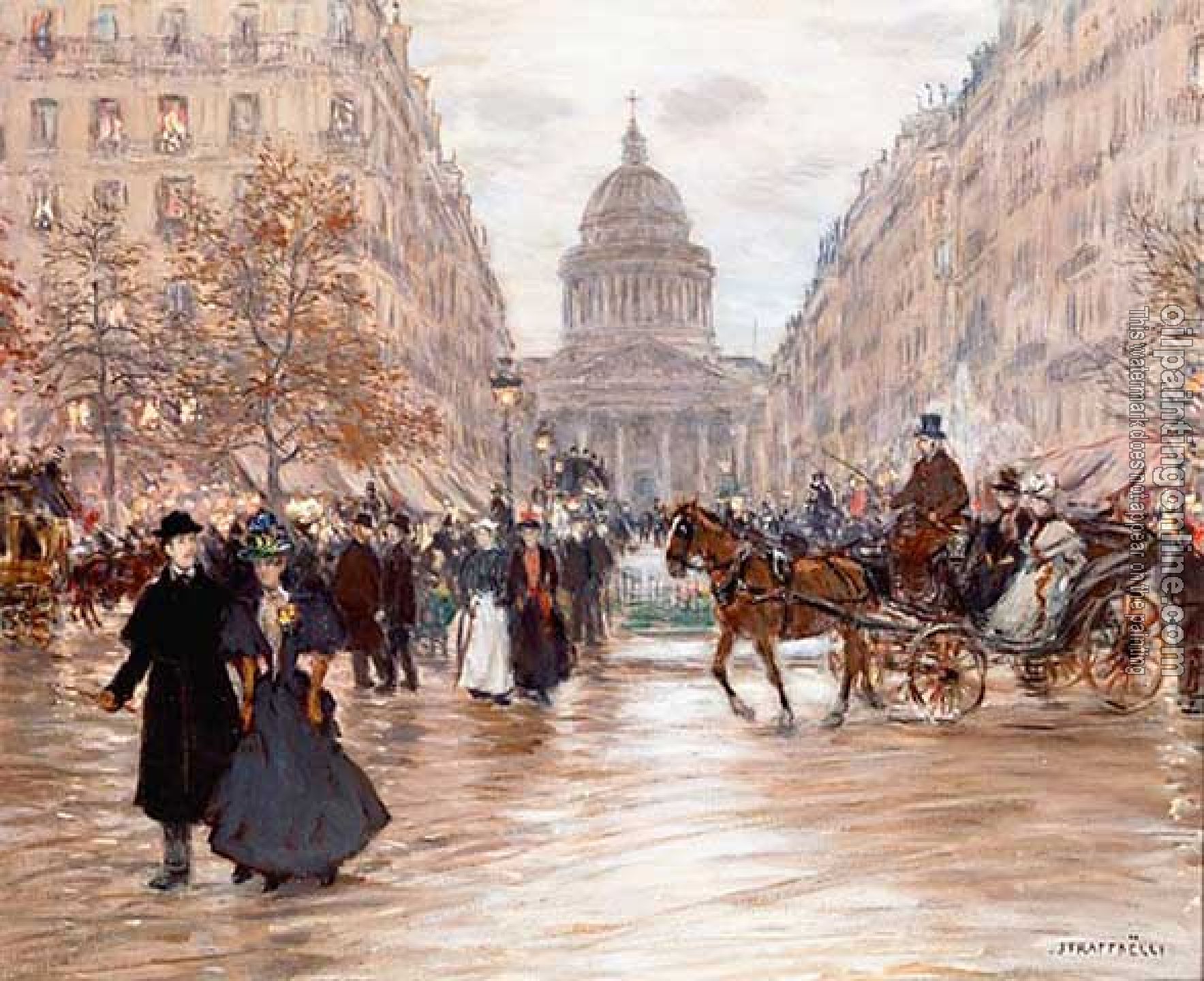 Jean Francois Raffaelli - Boulevard Saint Michel